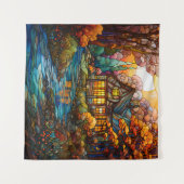 Tapisserie de chalet d'automne (Devant (Horizontal))