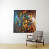 Tapisserie de chalet d'automne (En situation (horizontale))