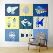 Tapisserie de charme marine (En situation (horizontale))