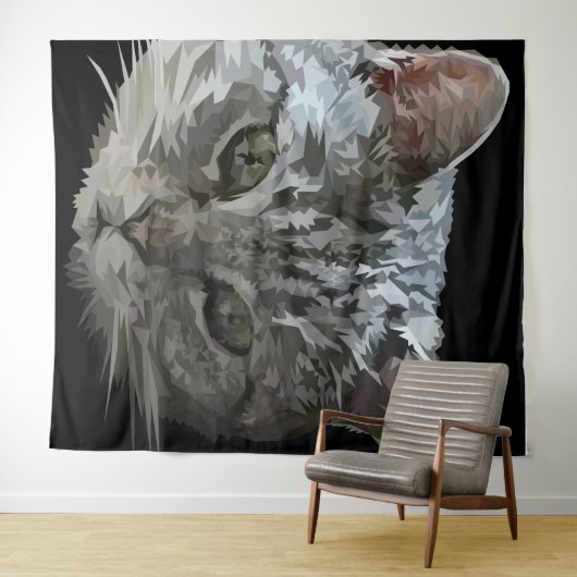 Tapisserie de chat (En situation (horizontale))