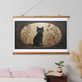 Tapisserie de chat noir (Chambre à coucher)