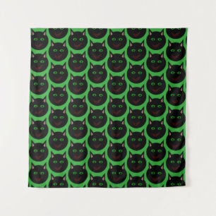 Tapisserie de chat noir Halloween