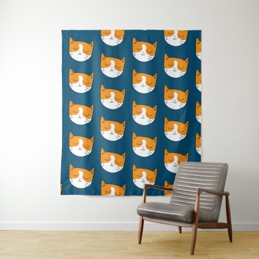 Tapisserie de chats doux et dormant (En situation)