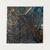 Tapisserie de circuits électroniques (Devant (Horizontal))