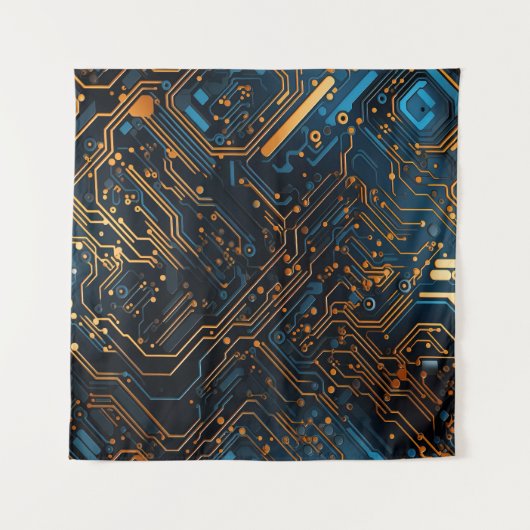 Tapisserie de circuits électroniques (Devant (Horizontal))