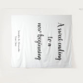 Tapisserie de citation d'amour monochrome minimali (Devant (Horizontal))