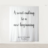 Tapisserie de citation d'amour monochrome minimali (Devant)