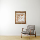 Tapisserie de design blanc Motif grec (En situation)