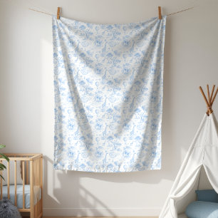 Tapisserie de douche bébé Blue Safari Toile de Jou