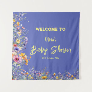 Tapisserie de douche bébé Fleurs sauvages