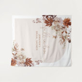 Tapisserie de douche nuptiale boho automne tomber  (Devant (Horizontal))