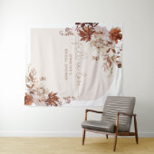 Tapisserie de douche nuptiale boho automne tomber  (En situation (horizontale))