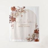 Tapisserie de douche nuptiale boho automne tomber  (Devant)