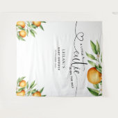 Tapisserie de douche pour bébé orange mignon (Devant (Horizontal))