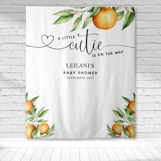 Tapisserie de douche pour bébé orange mignon