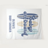Tapisserie de douche pour bébé sur planche de surf (Devant (Horizontal))