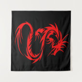 Tapisserie de Dragon Rouge (Devant (Horizontal))