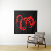 Tapisserie de Dragon Rouge (En situation (horizontale))
