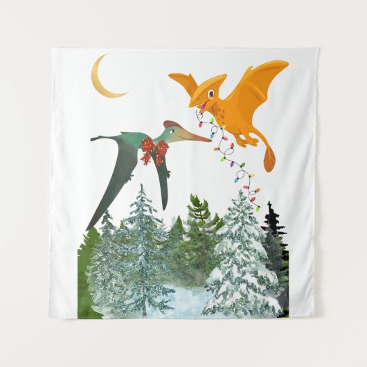 Tapisserie de dragons de Noël (Devant)