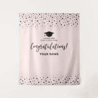 Tapisserie de félicitations en confettis roses pou