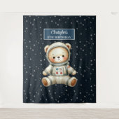 Tapisserie de fête d'anniversaire avec l'ours spat (Devant)