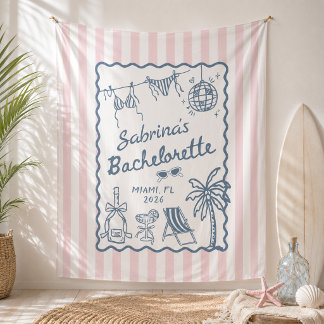 Tapisserie de fête de bachelorade côtière de plage
