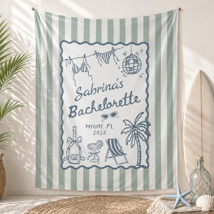 Tapisserie de fête de bachelorat côtière de plage