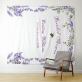 Tapisserie de fête de fiançailles aux fleurs viole (En situation (horizontale))