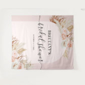 Tapisserie de Fête de Fiançailles Herbe de Pampas  (Devant (Horizontal))