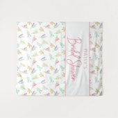 Tapisserie de Fête de Fiançailles Pretty Wildflowe (Devant (Horizontal))