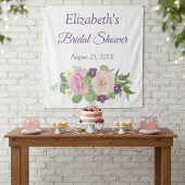 Tapisserie de Fête de Mariage Florale Violette