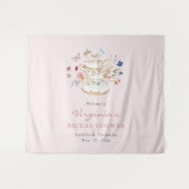 Tapisserie de fête du thé rose (Devant (Horizontal))