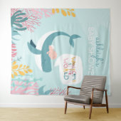 Tapisserie de fête prénatale Baleine Mignonne (En situation (horizontale))