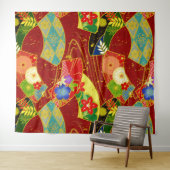 tapisserie de fleurs Abstraites (En situation (horizontale))