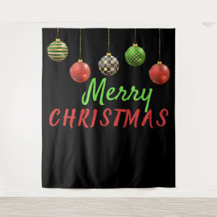 Tapisserie de fond de boules de Noël joyeux