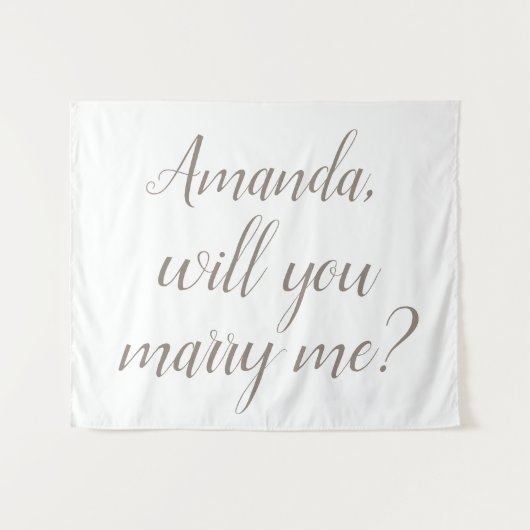 Tapisserie de fond de demande en mariage Will You (Devant (Horizontal))