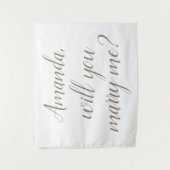 Tapisserie de fond de demande en mariage Will You (Devant)