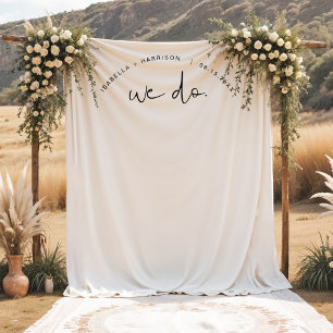Tapisserie de fond de mariage, bannière minimalist