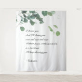 Tapisserie de fond de mariage eucalyptus aquarelle (Devant)