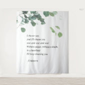 Tapisserie de fond de mariage eucalyptus aquarelle (Devant)