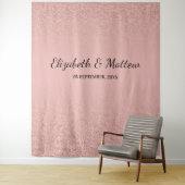 Tapisserie de fond de mariage rose gold gliiter bl (En situation)