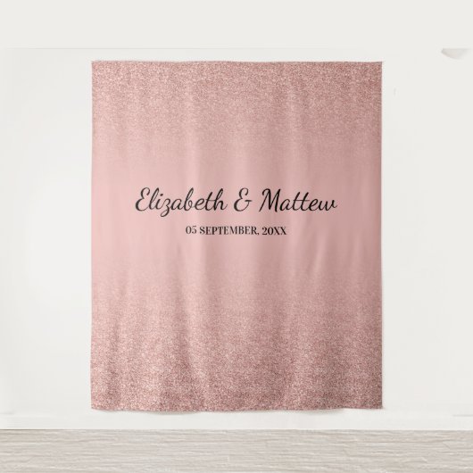 Tapisserie de fond de mariage rose gold gliiter bl (Devant)