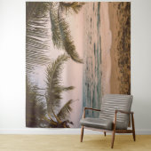 Tapisserie de fond de palmiers de plage tropicale (En situation)