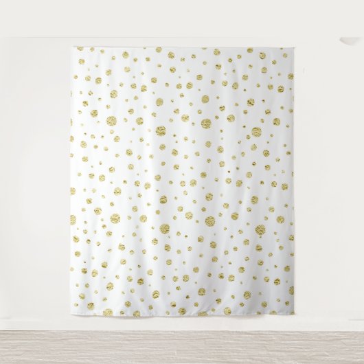 Tapisserie de fond de photo à points pailletés or (Devant)