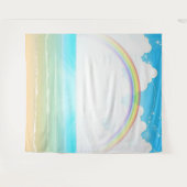 Tapisserie de fond de photo de plage tropicale (Devant (Horizontal))