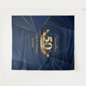 Tapisserie de fond de toile de 50e anniversaire bl (Devant (Horizontal))