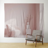 Tapisserie de fond moderne de chambre rose intérie (En situation (horizontale))