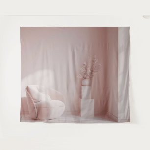 Tapisserie de fond moderne de chambre rose intérie