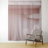 Tapisserie de fond moderne de chambre rose intérie (En situation)