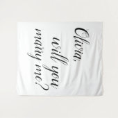 Tapisserie de fond pour demande en mariage Will Yo (Devant (Horizontal))